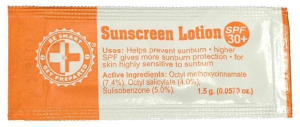 100 Sunscreen Lotion Packets - Black Cock Survival