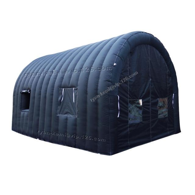 6x4m Inflatable Tent W/blower and Transparent window. - Black Cock Survival