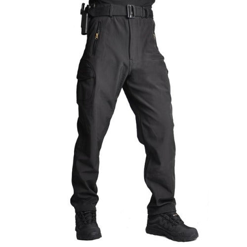 Shark Skin Soft Shell Waterproof Windbreaker Tactical Jacket - Black Cock Survival