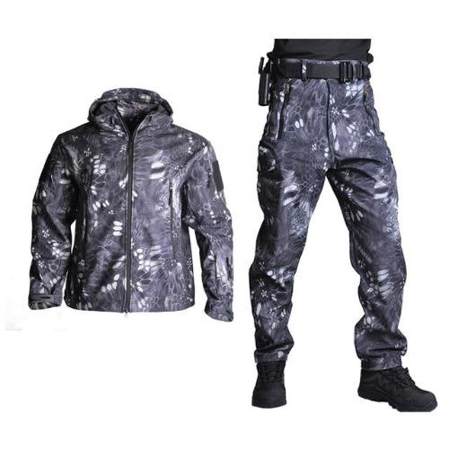 Men's Tactical Combo Soft Shell Jacket and Pants (Limited Time) - Black Cock Survival
