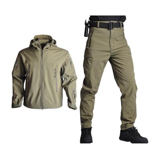 Men's Tactical Combo Soft Shell Jacket and Pants (Limited Time) - Black Cock Survival