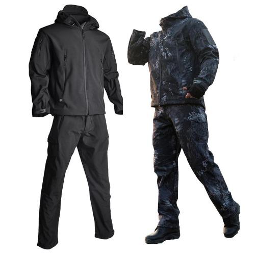 Men's Tactical Combo Soft Shell Jacket and Pants (Limited Time) - Black Cock Survival