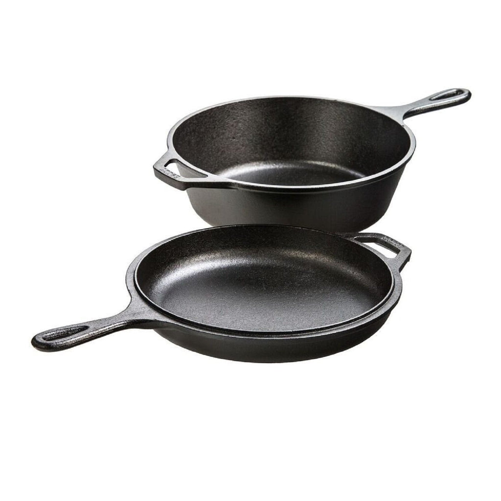 Lodge 10 3 4in Cast Iron Combo Cooker Pre-Seasoned 3.2 Qt - Black Cock Survival