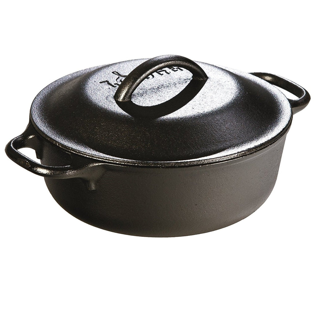 Lodge 8in Cast Iron Serving Pot Pre-Seasoned 2-Quart - Black Cock Survival