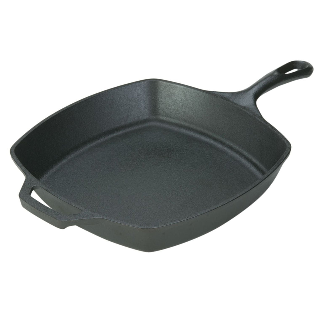 Lodge L8SQ3 10.5 Inch Square Cast Iron Skillet - Black Cock Survival