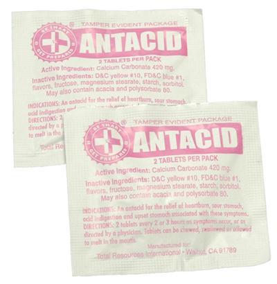 100 Antacid Packs with 2 Tablets - Black Cock Survival