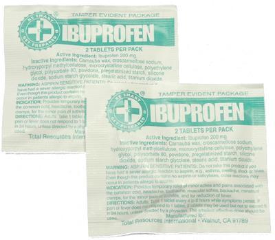 100 Ibuprofen Packs with 2 Tablets - Black Cock Survival