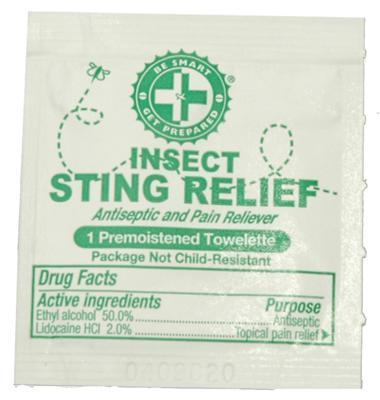 100 Sting Relief Prep Pads - Black Cock Survival