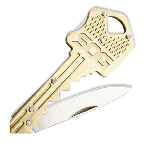 SOG Key Knife Brass - Black Cock Survival