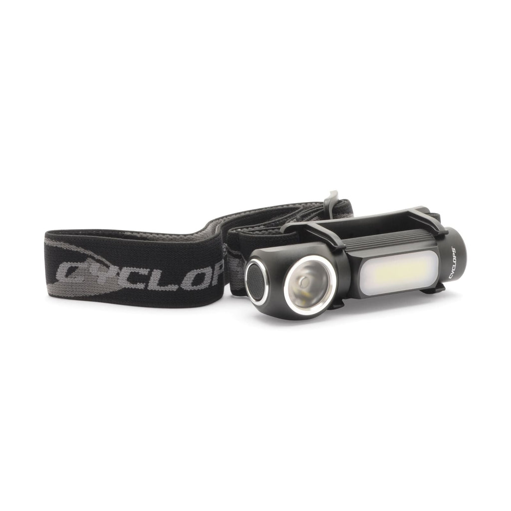 Cyclops Hades Horizon 500 Lumen Recharge Headlamp w Red Cob - Black Cock Survival